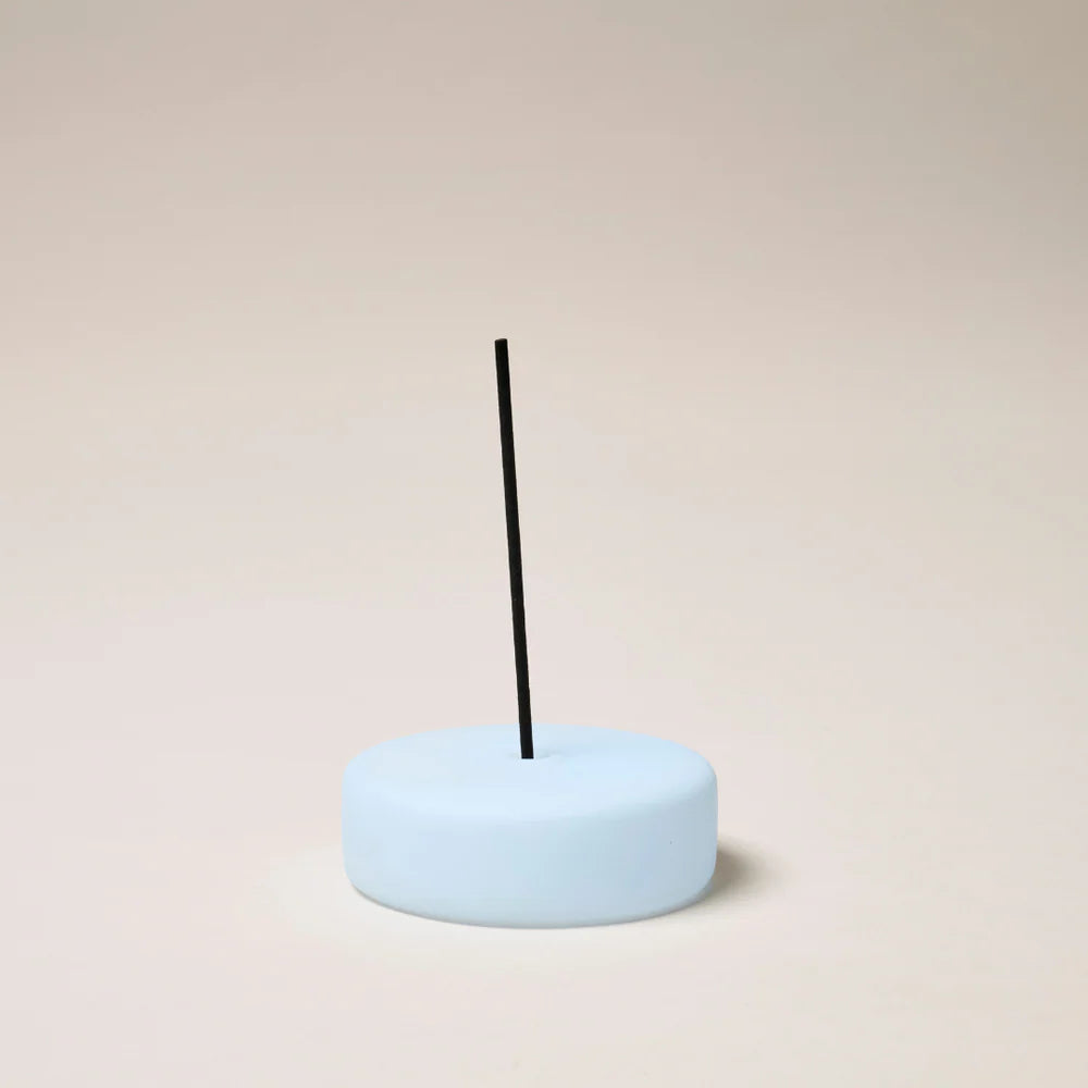 Frosted Glass Incense Holder - Blue