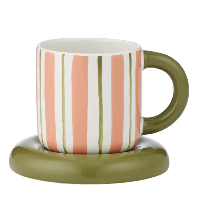 Candy Ceramic Cup & Saucer