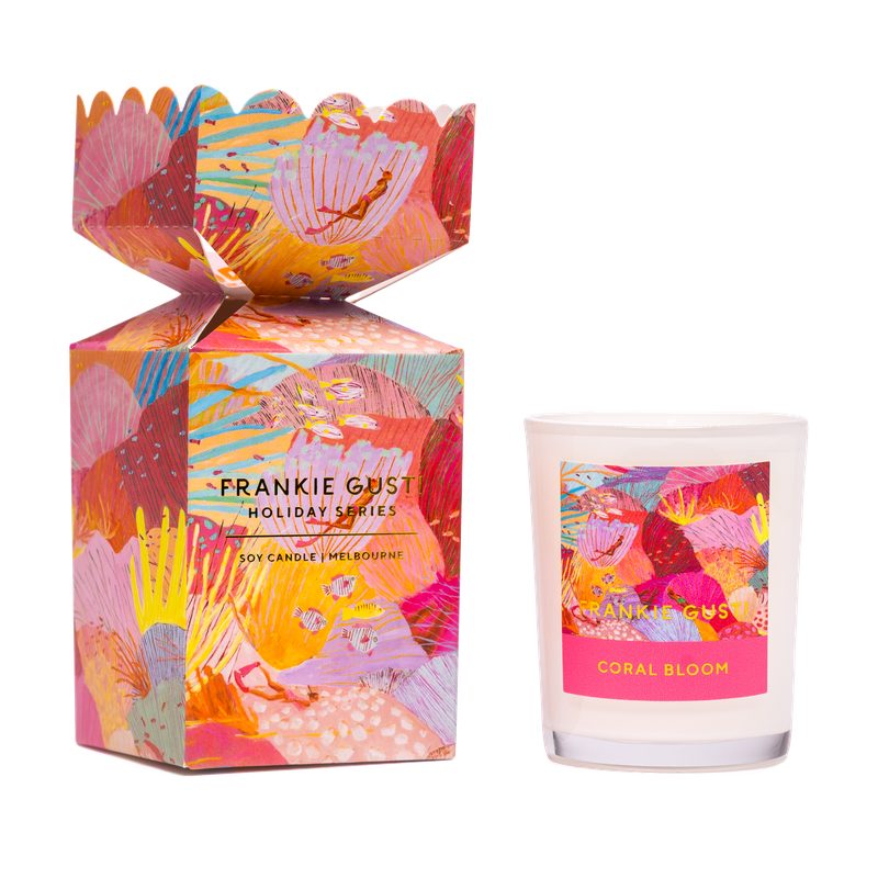 Frankie Gusti Holiday series Ornament Coral Bloom