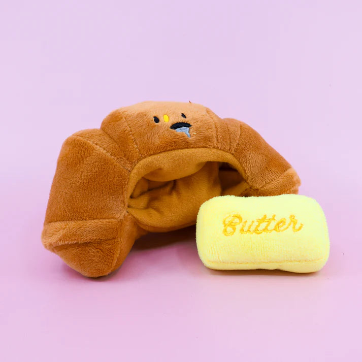 Croissant & Butter Dog Toy