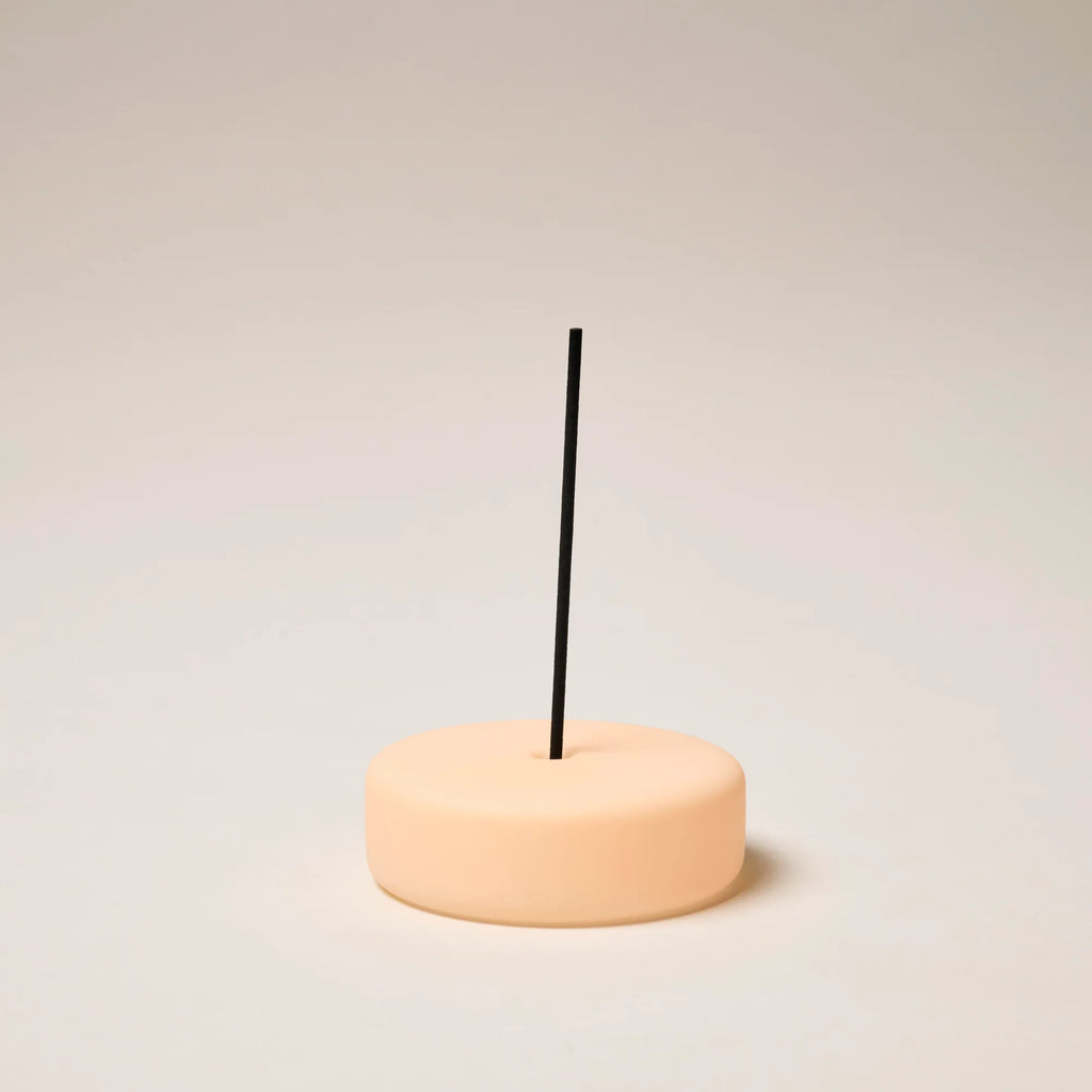 Frosted Glass Incense Holder - Peach