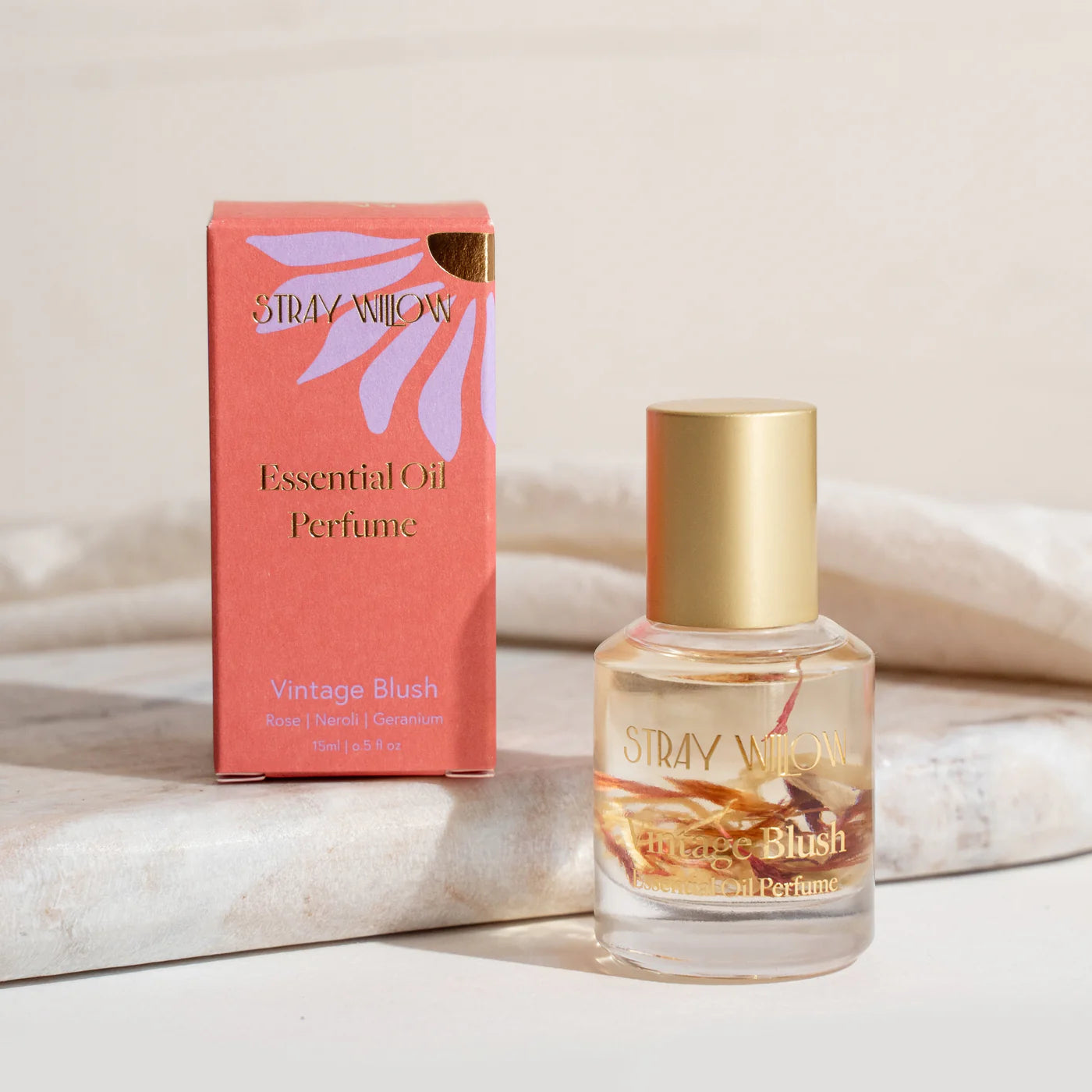 Vintage Blush Perfume Roller