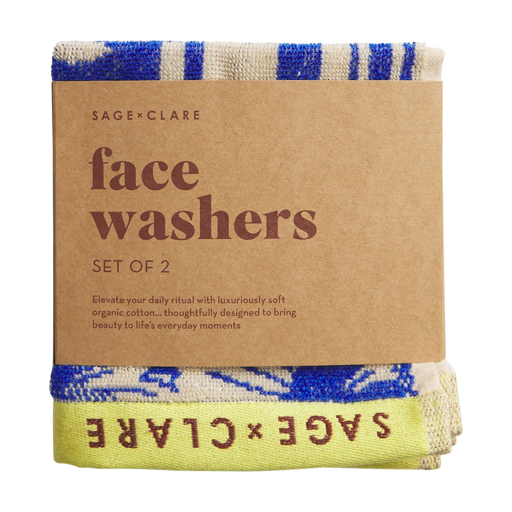 Eliza Face Washer Set - Ultramarine